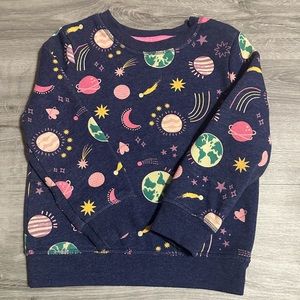 Cat & Jack Toddler Girl Outer Space Sweatshirt - Size 4T